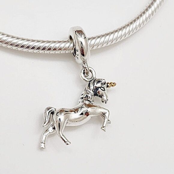 Pandora Unicorn Dangle Charm - Picture 1 of 4